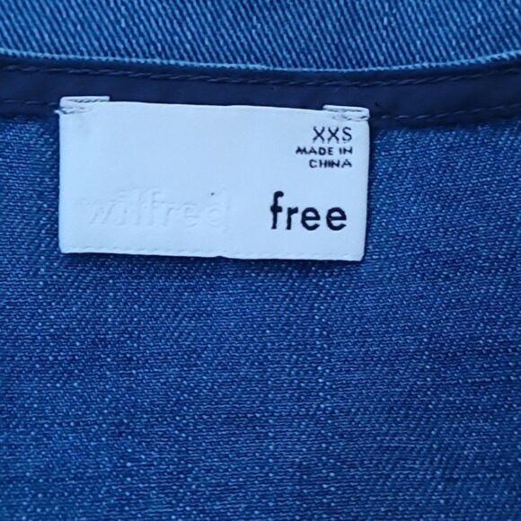 Wilfred Free Vivienne chambray mini dress Sz XXS - Picture 7 of 9